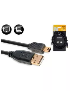 Stagg NCC3UAUNB 3mtr. USB kabel USB-A - Mini USB-B