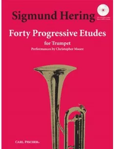40 Progressive Etudes Sigmund Hering voor trompet incl. CD