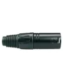 Boston XLR-5M-VBK xlr plug, male, 5-pole, black, black cable cap