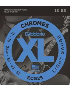 D'Addario ECG25 Chromes 12-52 Flat Wound