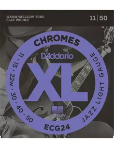 D'Addario ECG24 Chromes 11-50 Flat Wound
