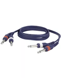 DAP 2 Mono Jack/2 Mono Jack kabel, diverse lengtes van 1,5 mtr tot 6 mtr