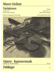 Mauro Giuliani Variationen für Flöte und Gitarre Flute or Violin and Guitar