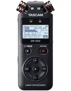 Tascam DR-05X handheld stereo recorder,omni-directional microphones, USB Interface functionallity, t