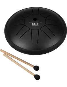 Sela SE 360 Melody Tongue Drum 6“ C Maj Black met tas en 2 mallets