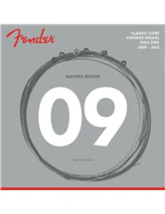 Fender Classic Core Electric Guitar Strings, 155L, Vintage Nickel, Ball Ends (.009-.042)