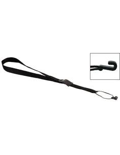 classic guitar strap with soundhole hook, 30 mm. wide, black