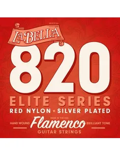La Bella L820 Flamenco Red Nylon, Silver Plated Wound