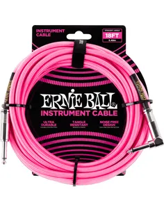 ERNIE BALL Jack/jack haaks 5,5m roze fluo EEB 6083