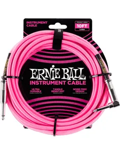 ERNIE BALL Jack/jack haaks 3m roze fluo EEB 6078