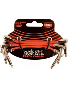 ERNIE BALL 3-pack - haaks & plat - 7,5 cm rood EEB 6401
