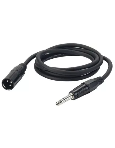 DAP XLR Male / Jack Stereo audio-kabel, diverse lengtes van 1,5 mtr tot 6 mtr