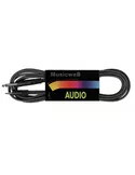 audio cable, black, 3 meter, jack mono - mini-jack mono